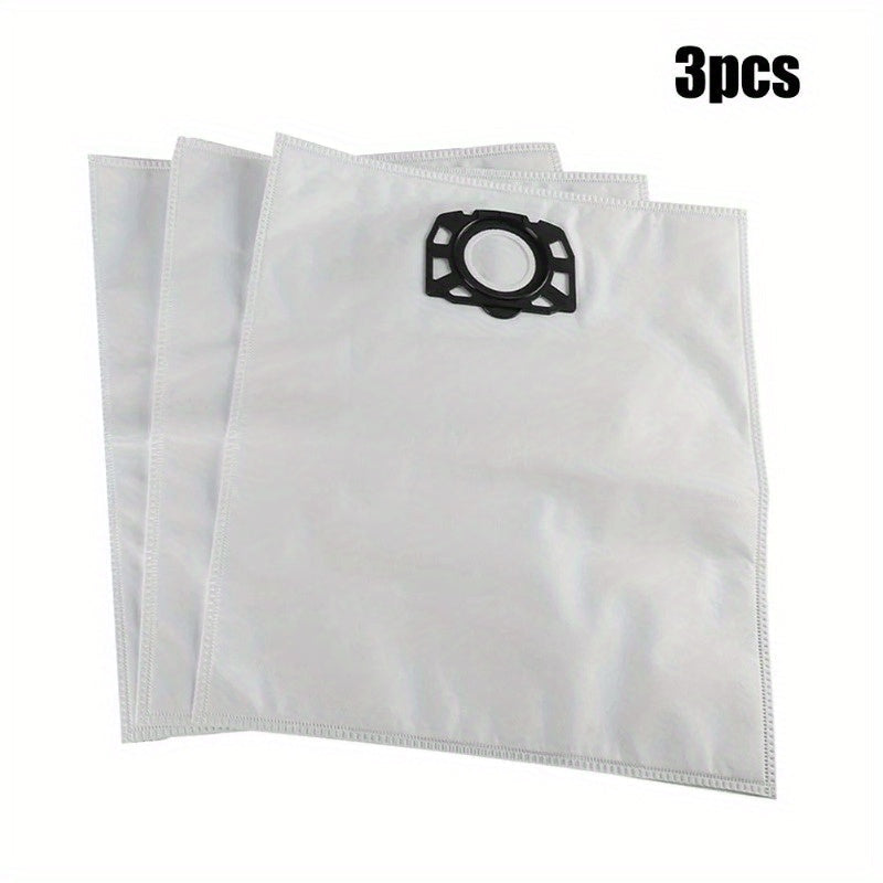 Dust Bags Set of Three for Karcher Home Vacuum Cleaners Models WD4, WD5, WD6, MV4, MV5, and MV6.