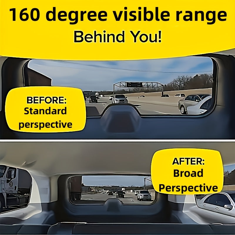 1pc car blind spot mirror for enhanced visibility made of durable ABS material, with quick tool-free disassembly and assembly.