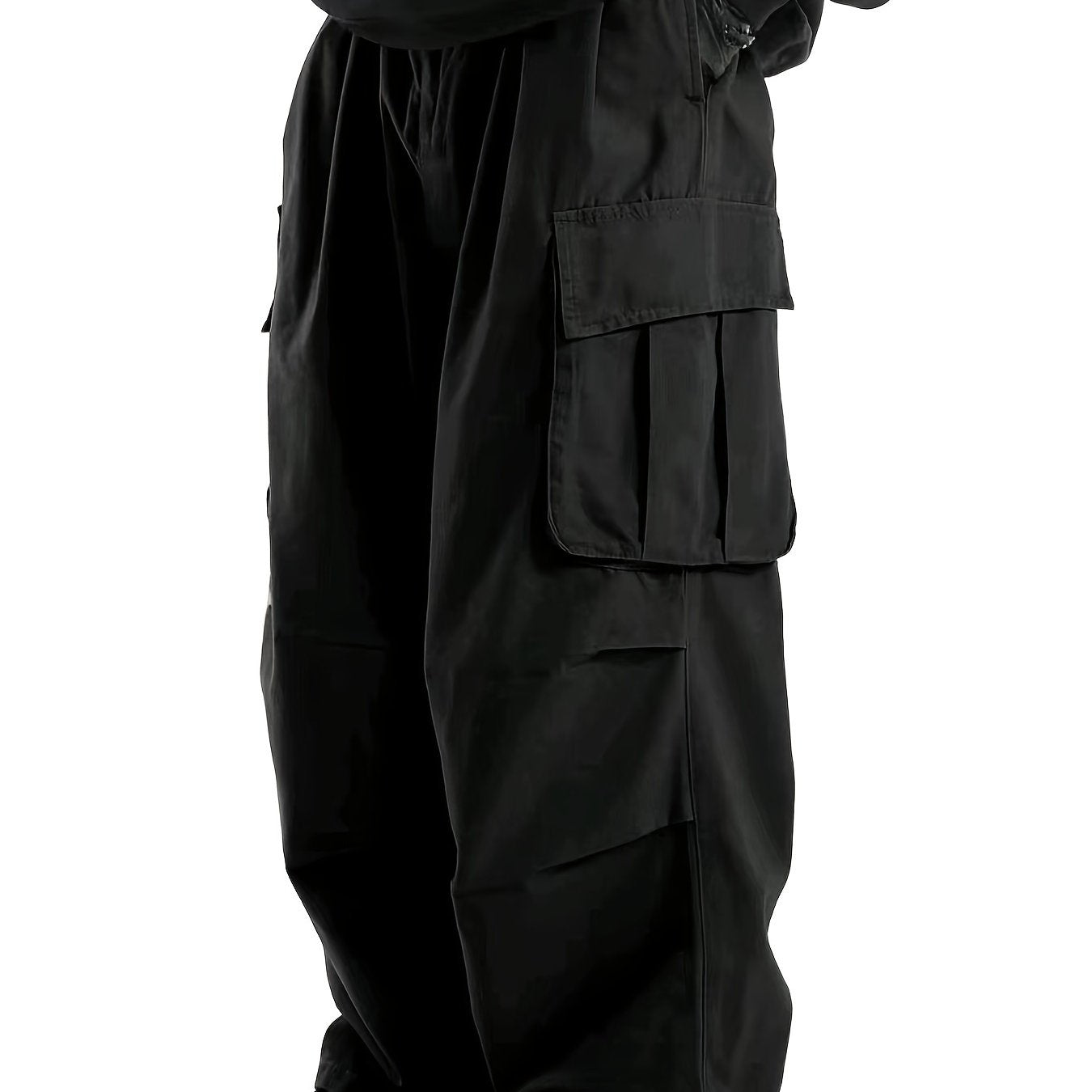 Men's super loose long pants with multiple pockets and drawstring waist.