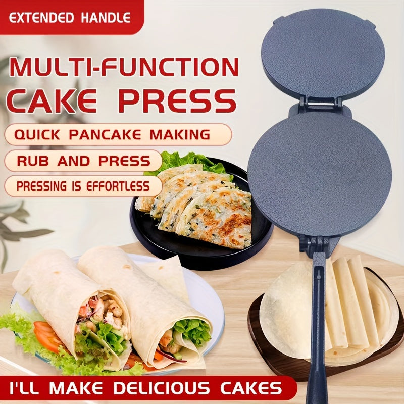 Round Handheld Aluminum Tortilla Press - DIY Mexican Cornbread & Pancake Maker for the Kitchen