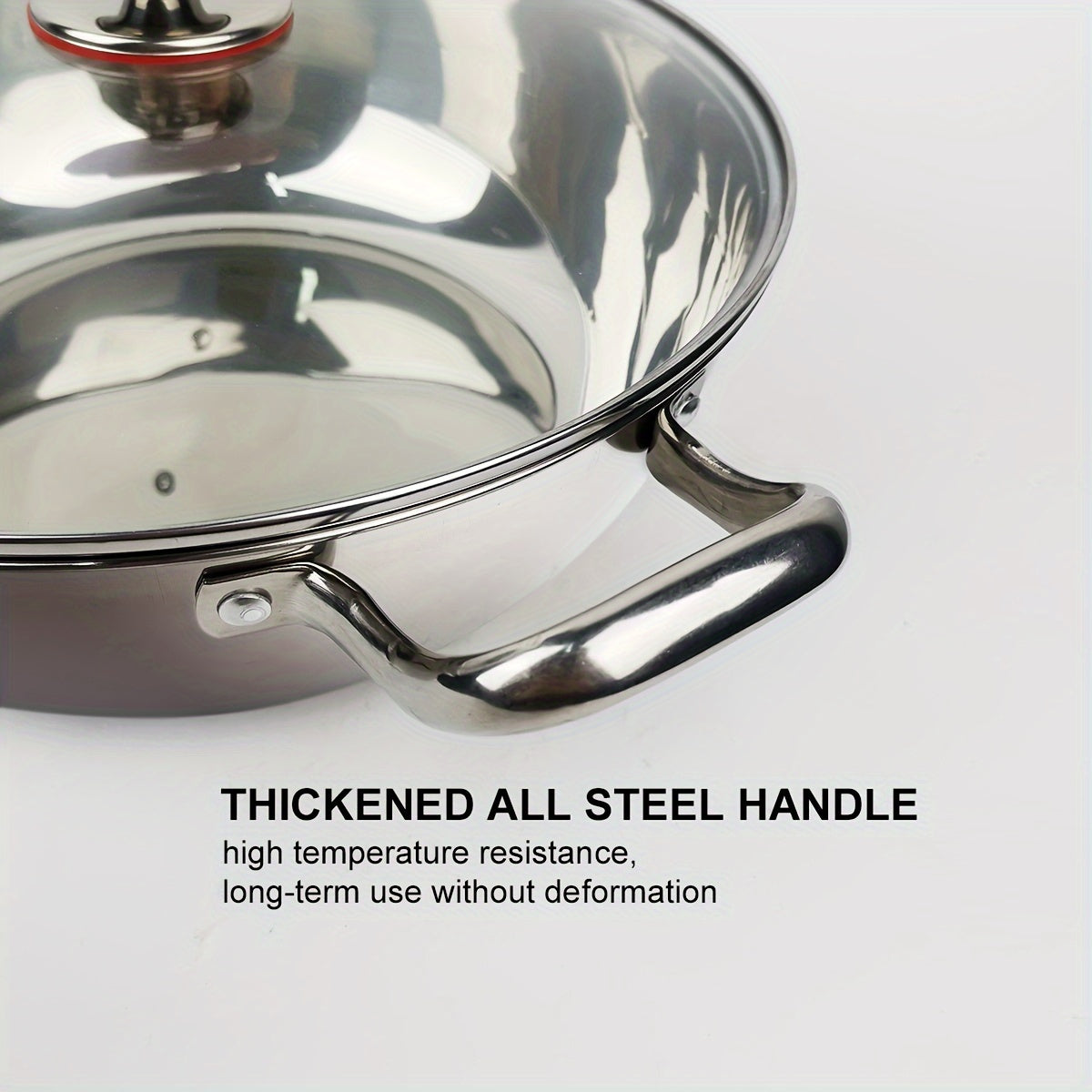 Stainless Steel Soup Pot with Glass Lid, Large Capacity, Fast Heating, Works on All Stovetops, Durable, Easy to Clean - A Must-Have Kitchen Cookware Item