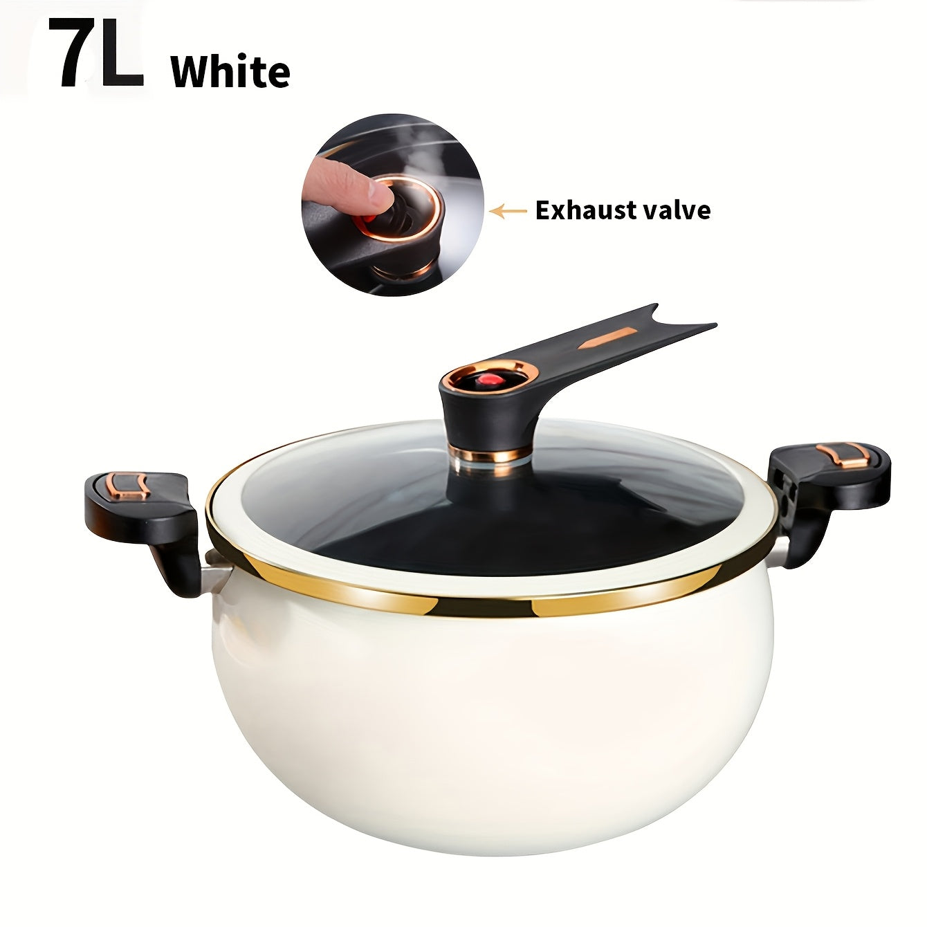 Versatile 7L Cast Iron Soup Pot with a 26cm Large Capacity, Non-Stick Coating, Compatible with Induction and Gas Stoves, Ideal for Fat Pot and Stews.