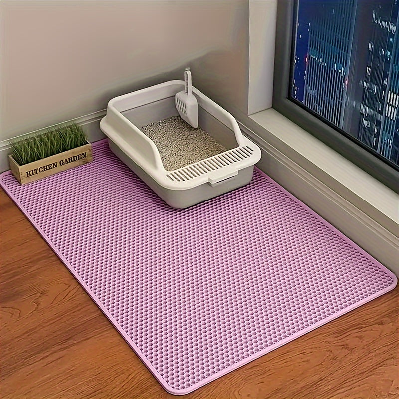 XL Double Layer EVA Cat Litter Mat - Anti-Slip, Washable, Waterproof, Odor Control, Easy to Clean - Ideal for Litter Boxes, Pet Mess Protector | Durable Washable Cat Mat