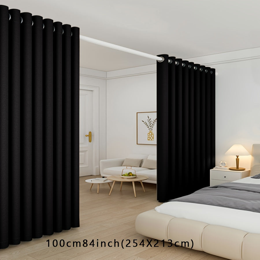 Premium Blackout Room Divider in Classic Style - Create Privacy and Sound Isolation with Grommet Top Panel for Bedroom. This Hand Washable Panel features a Pastoral Theme in High Precision Plain Weave Polyester, perfect for All-Season use. Ideal for Home