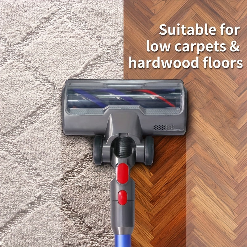 Upgrade your vacuum cleaner with a new Floor Brush compatible with V7, V8, V10, V11, and V15 models. Made from durable plastic, this universal attachment is perfect for cleaning both hardwood and carpeted floors. Make your home cleaning routine a breeze