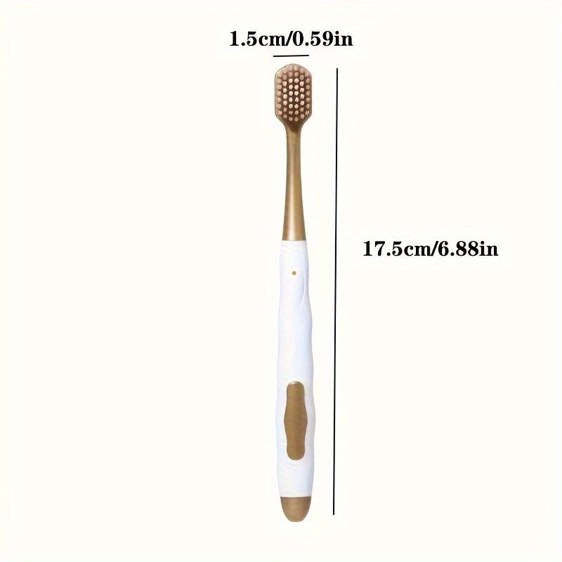 Adult microfiber brush hand toothbrush set with 6 soft brushes.