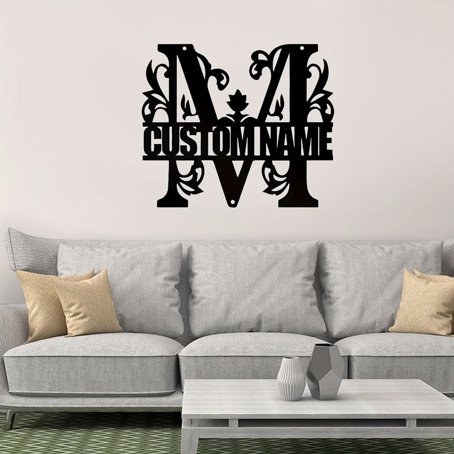 Personalized Metal Family Name Wall Decor with Customized Iron Split Letter Monogram Sign - Custom Name Welcome Sign for Home or Wedding Gift - Ideal for individuals aged 14 and above