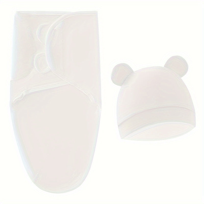 Newborn newborn swaddle set includes adjustable sleeping bag for prevention of startle reflex.