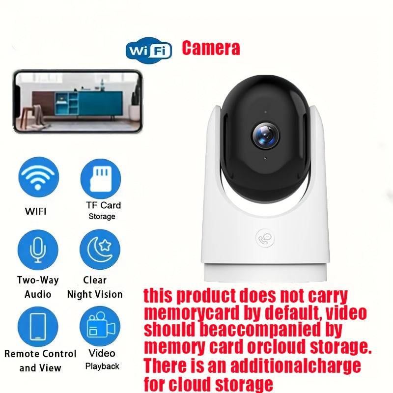 Introducing the 1pc YIIYRY 1080P HD security camera: experience full color night vision, remote voice control, and motion detection with cloud storage capabilities. Powered by USB, this camera is the ultimate home security solution for monitoring your