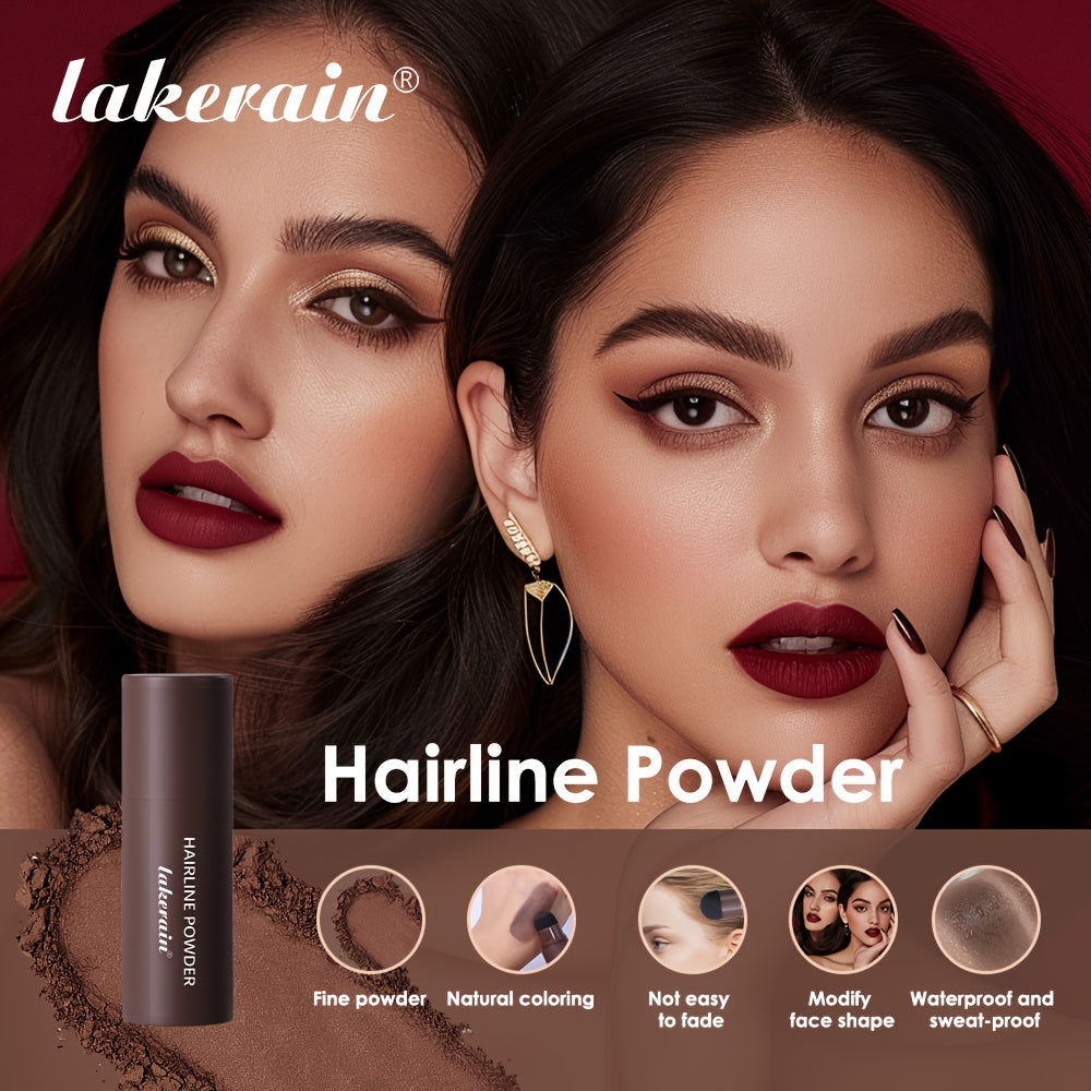 Lakerain Hairline Powder Stick: Instant, Waterproof, Long-Lasting coverage for Hairlines and Gray Roots.