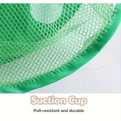 Spacious mesh hanging toy organizer with suction cups - perfect gift for holidays.