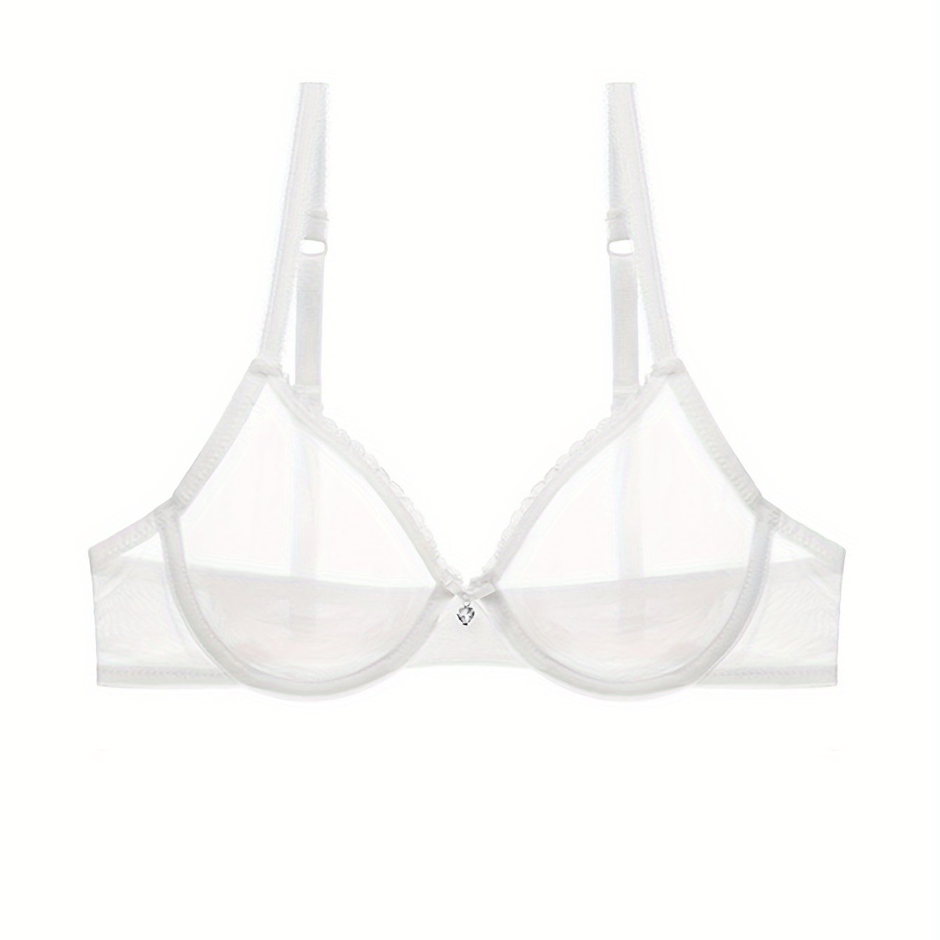 Plus Size Wedding Sexy Bra with Lace Trim and Underwire