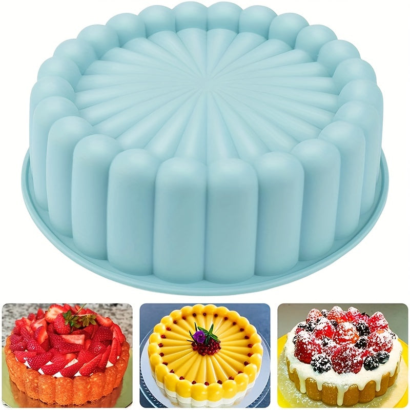 Create mouthwatering cakes easily with this versatile nonstick silicone cake mold, perfect for any occasion including weddings, birthdays, and more! Size: 19.99 cm.