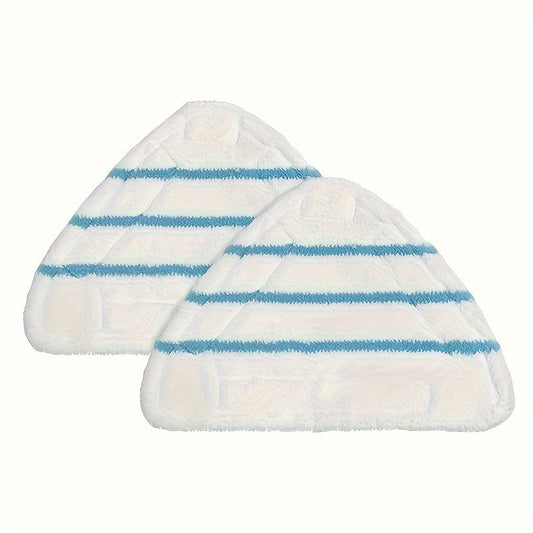 Two washable and reusable microfiber steam mop pads for the H2O X5, designed for easy installation and scratch-free cleaning on all types of floors.