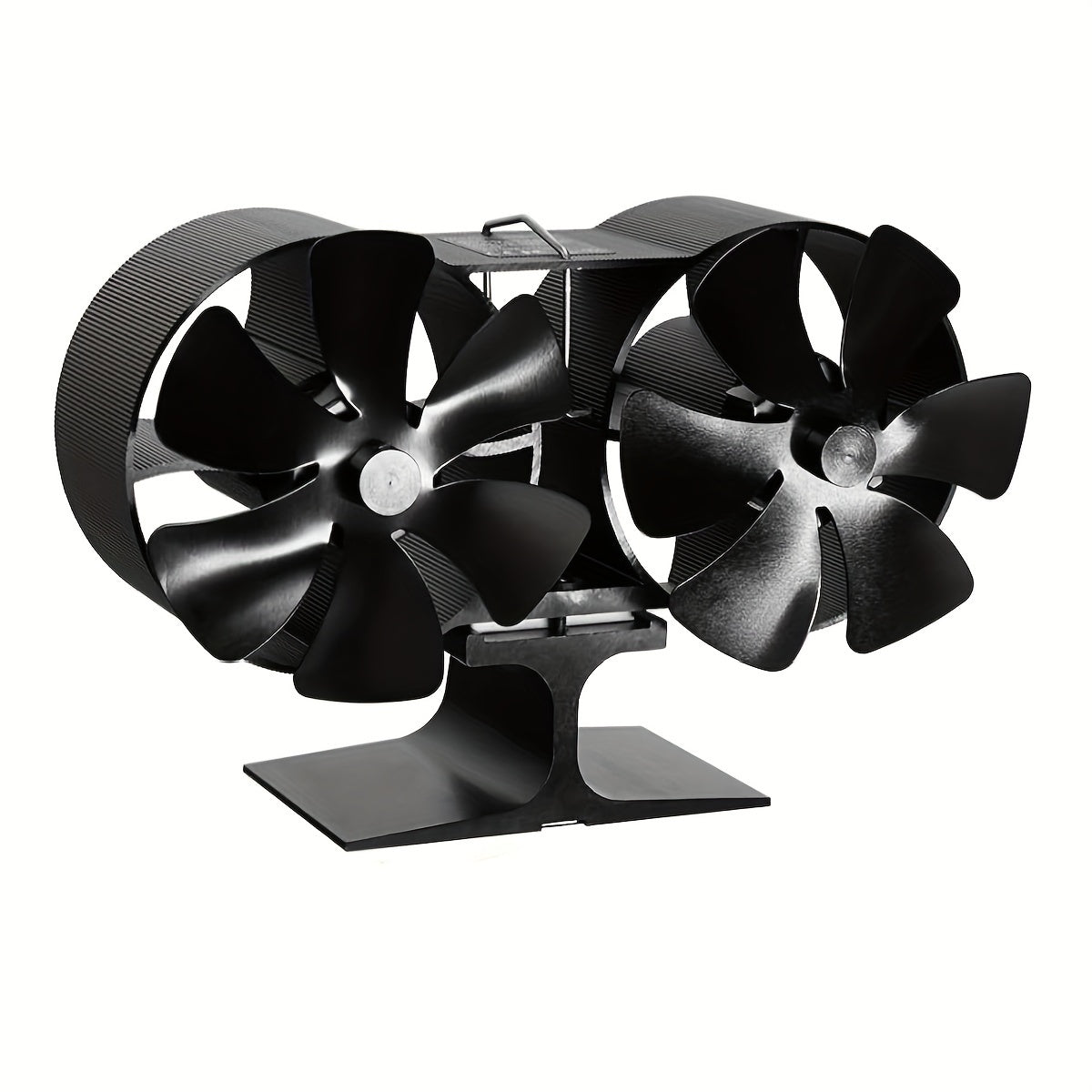 Gorgeous 12-Blade Aluminum Stove Fan, Quiet Self-Powered Motor, Improves Airflow - Perfect for Wood, Gas, Pellet & Log Burning Stoves, No Power Source Required, Sleek Polished Design