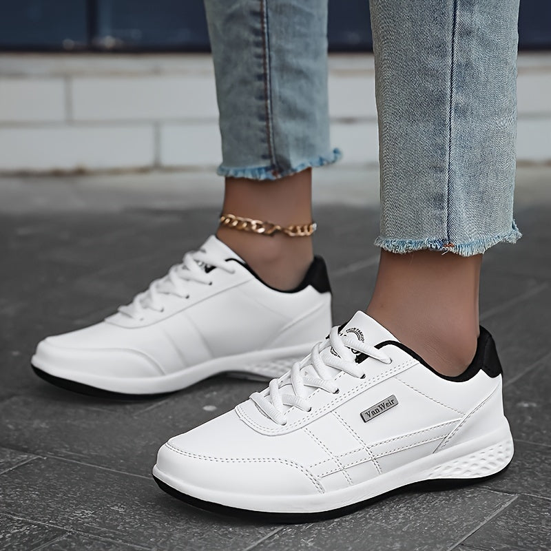 Women's casual lace-up sneakers with platform soft sole, perfect for walking or running.