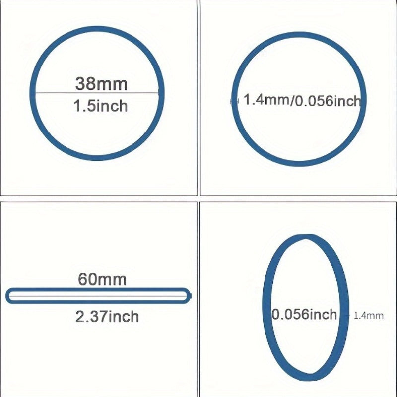 38mm elastic rubber bands in a pack of 100, 333, or 555 for office, school, and home use.