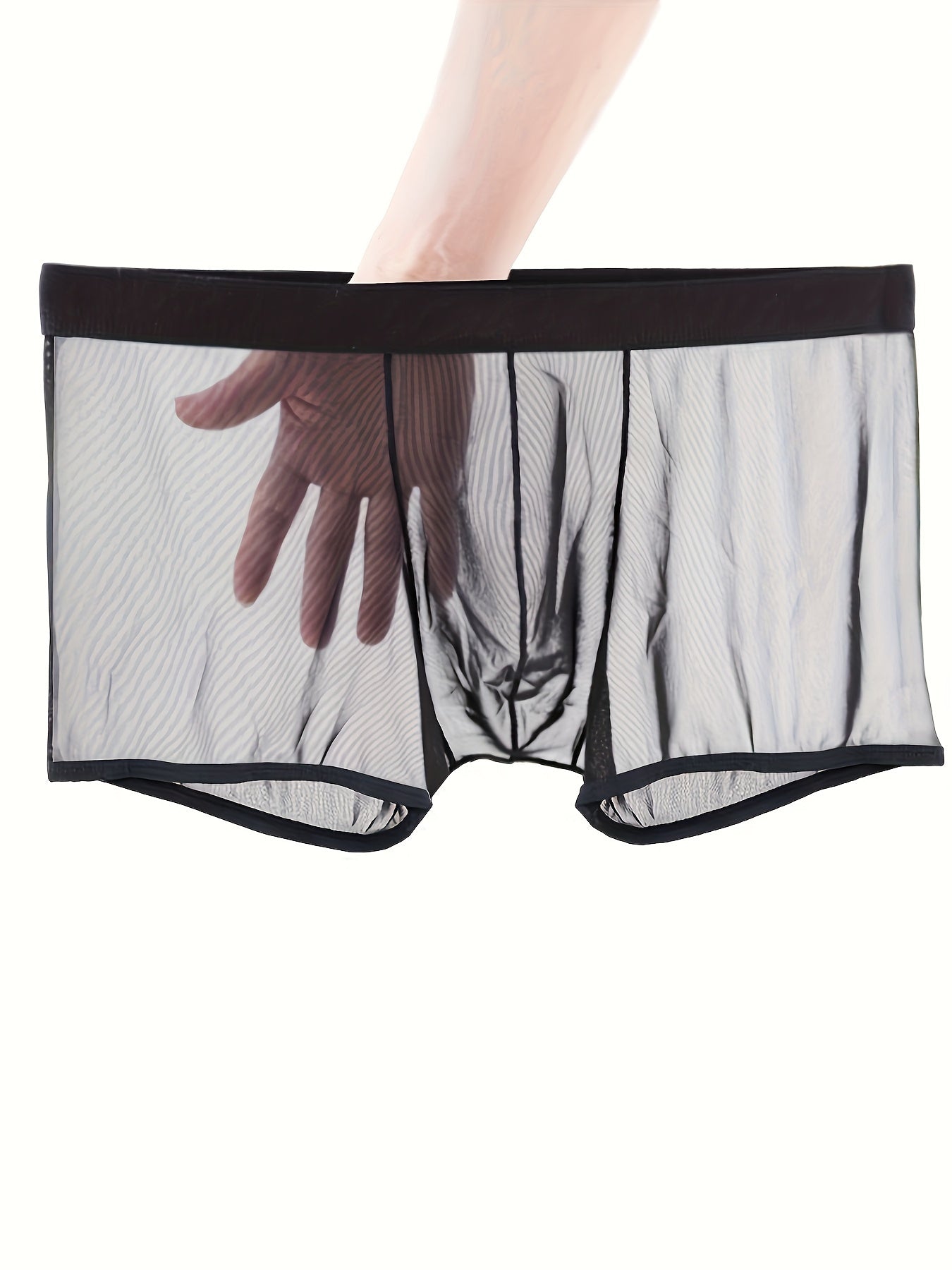 3 transparent mesh men's flat angle underwear pieces