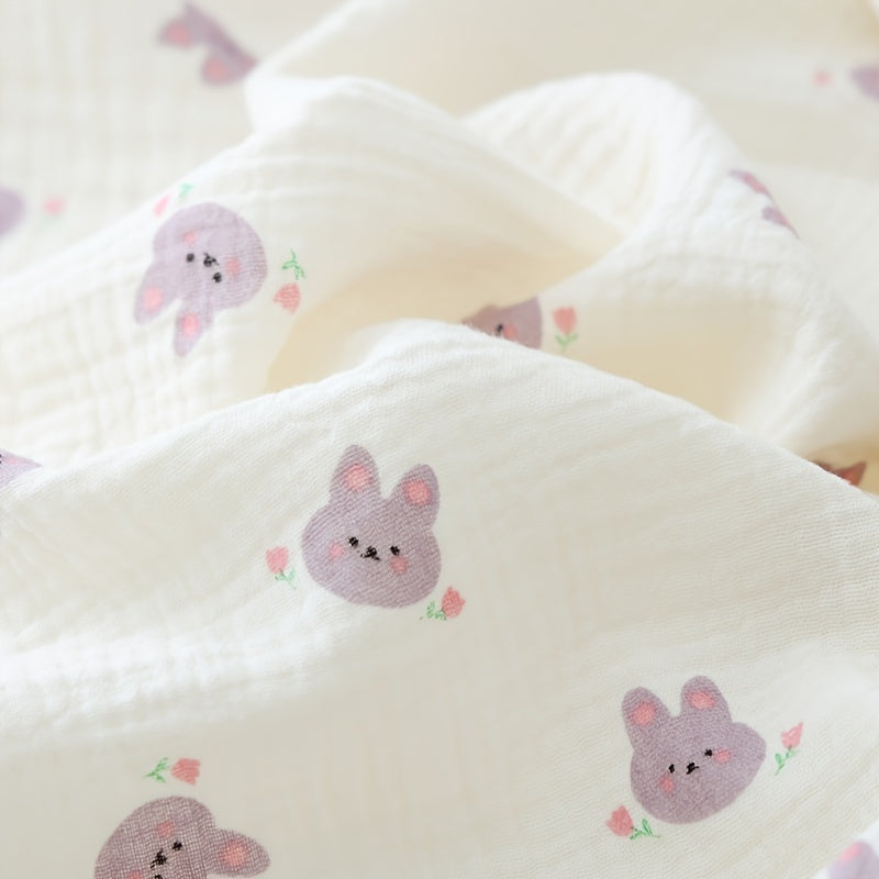 Soft double layer swaddle blanket bath towel for youngsters, compact, suitable for ages 0-3, 100% cotton.