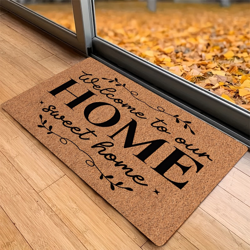 Introducing Our Sweet Home Doormat: Lightweight Polyester Rug with Non-Slip Backing, Easy to Wash, Ideal for Any Room in Your Home like Entrance, Living Room, Bedroom, Bathroom, Hallway, Kitchen, or Front Door Decoration