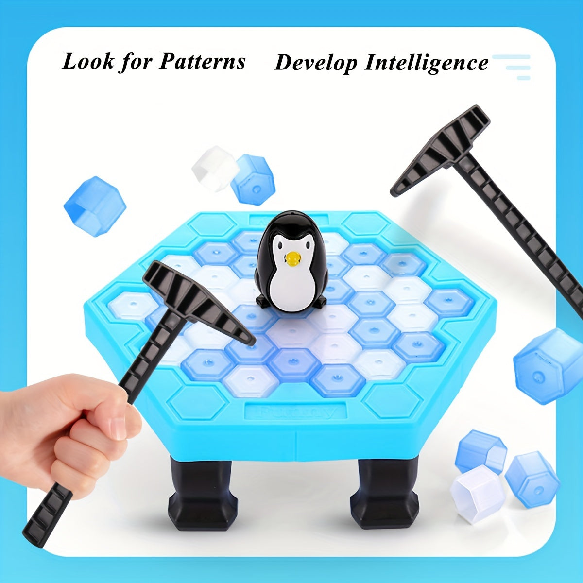 Ice Breaker Penguin Rescue Game: Educational family board game for youngsters, improves focus and logic skills with durable, non-toxic plastic material. Ideal gift for birthdays and