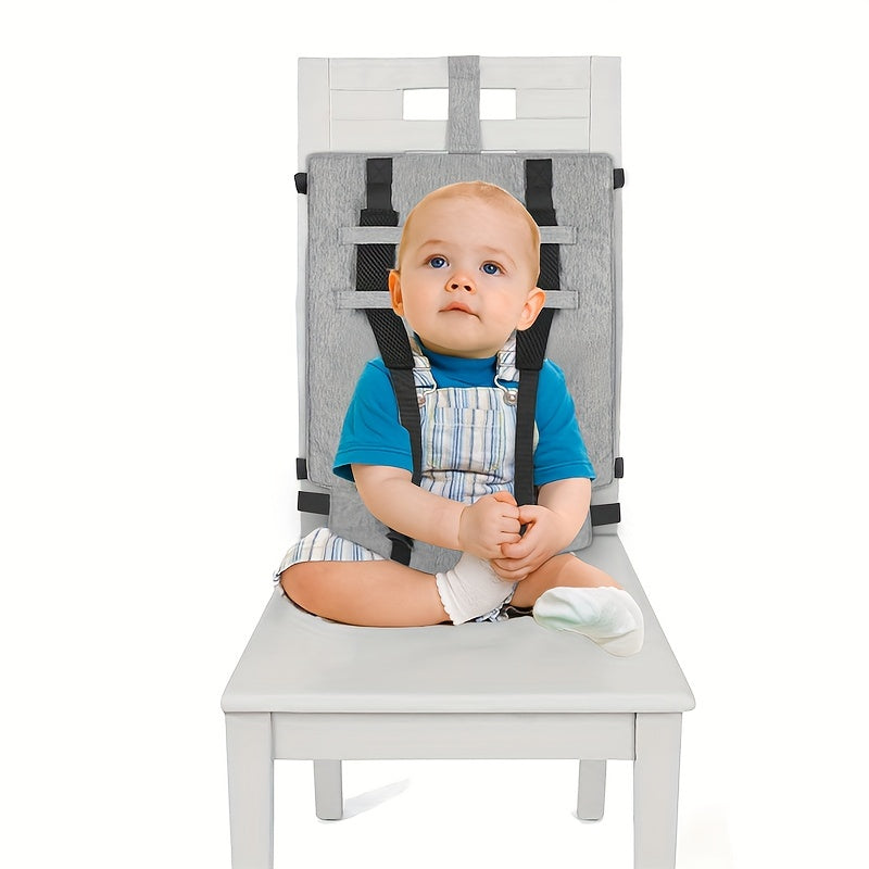 Convenient and Portable High Chair for Kids - Adjustable Safety Seat with Anti-Slip Straps for On-the-Go Dining