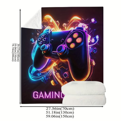 The Ultra-Soft Game Controller Print Throw Blanket is the perfect gift for gamers, suitable for all seasons. It provides cozy and comfortable warmth for relaxing on the couch, bed, or during office naps.