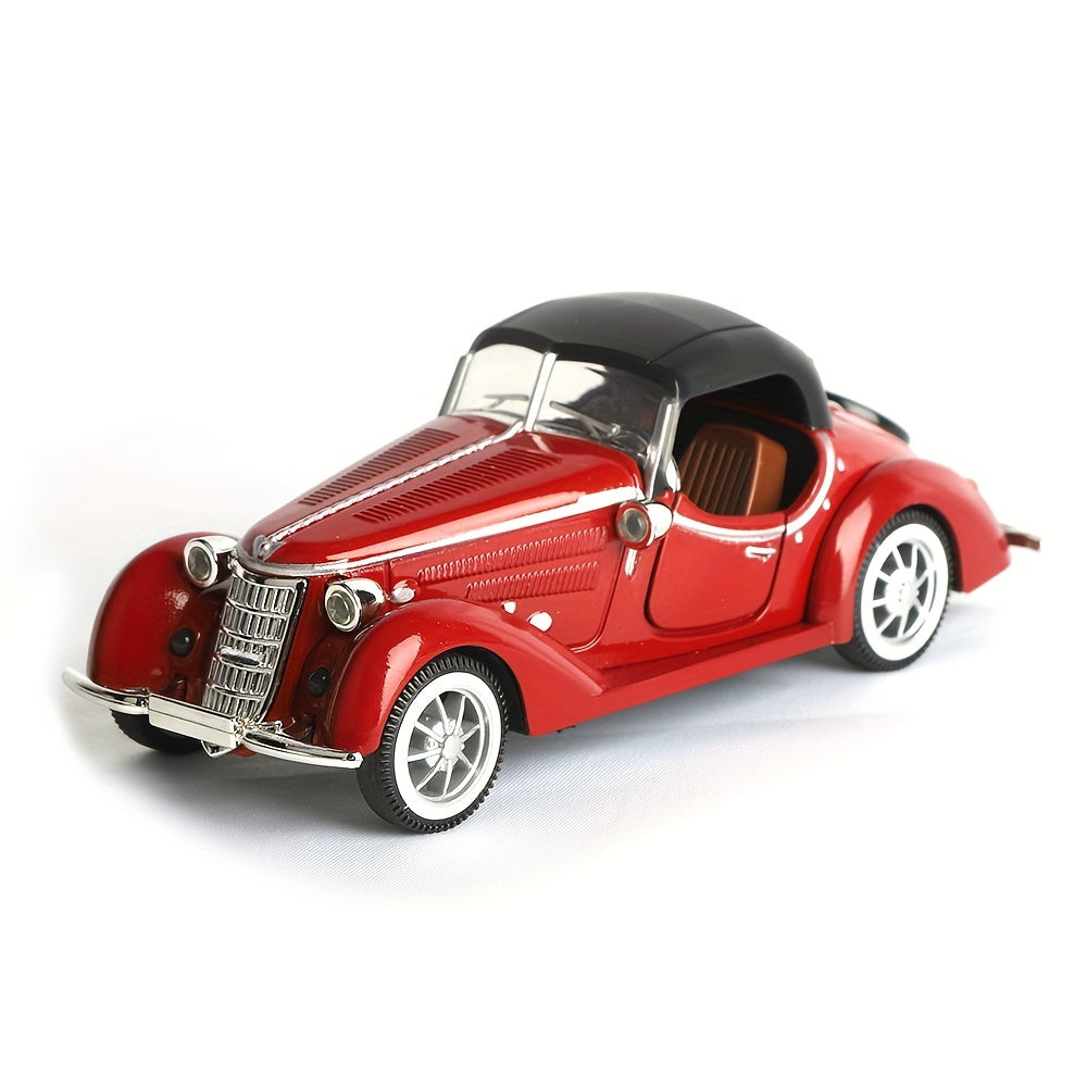 Vintage alloy diecast vehicle model set in 1:32 scale with push & go mechanism, child-friendly design, perfect for boys aged 3-6. Battery-free and gift-ready, ideal for winter.