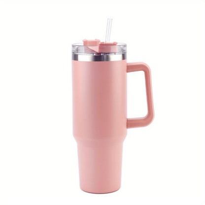 40 Oz Tumbler with Handle and Straw Lid, Double-layer Stainless Steel Vacuum Cup