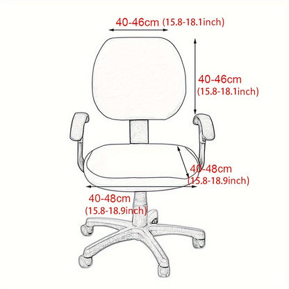 2-piece set of stretch slipcovers for computer office chairs, desk task chairs, and other office chairs, providing protection and decoration for living rooms and home offices.