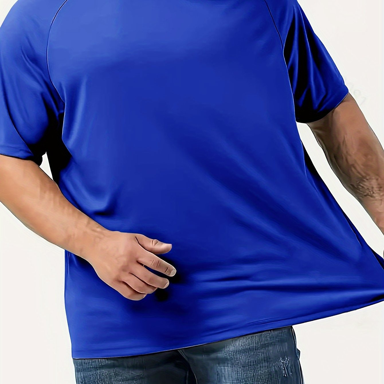 Athletic tee for plus size men, great for outdoor sports and leisure.