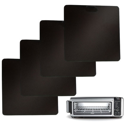 Set of 2 or 4 Non-Stick Reusable Oven Mats for 12-Inch Square Air Fryers, Compatible with Ninja Foodi, Cuisinart, Microwave - Food-Safe and Easy to Clean Air Fryer Accessories