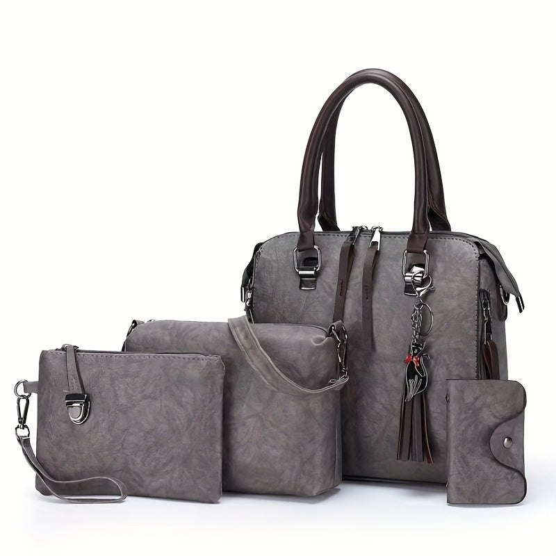 2024 New Retro Multi-Set Handbag for Women, Western Style Crossbody Bag with Large Capacity