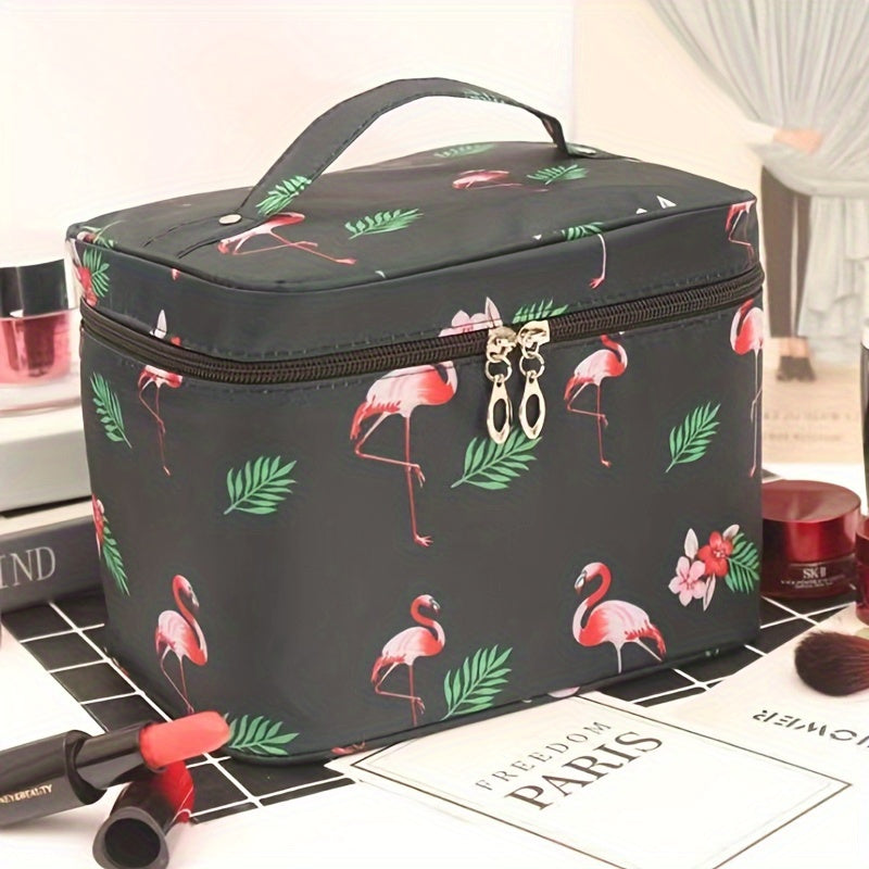 Large capacity, multifunctional, waterproof makeup bag for travel.