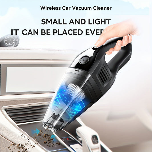 Handheld Portable Vacuum Cleaner for Home and Car Use with Strong Suction Power, Mini Cleaning Vacuum Rechargeable via USB, Includes Multiple Accessories for Cars, Homes, Offices, and More. Features a Crevice Tool and 2000mAh*2 Battery.