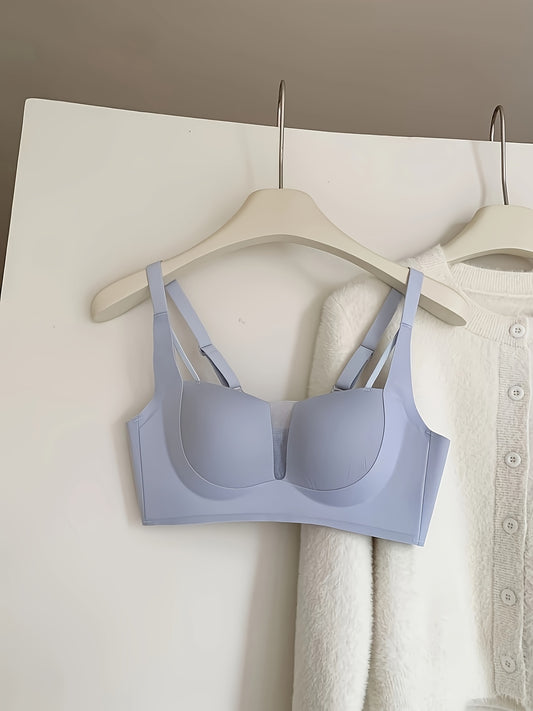 Wireless push-up bra with mesh detail for high support and a natural, enhanced look.