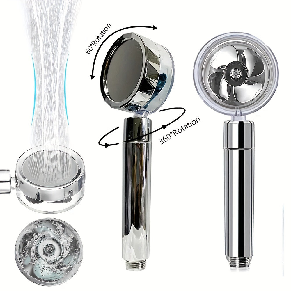 1 Turbocharged shower head with mist head, plastic design, supercharged performance, and Lotus Fluffy water heater - delivering a luxurious shower experience without additional accessories.