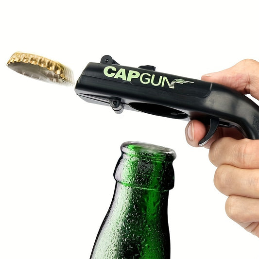 Creative portable cap gun bottle opener with fun shooter design for easy opening, ideal for outdoor celebrations, parties, and Eid Al-Adha Mubarak.