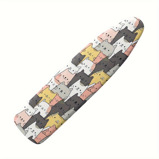 Cartoon Cat Ironing Board Cover, Fits All Standard Boards, Elastic Edge, Non-Electric, Dustproof, Home Decor Accessory for Laundry