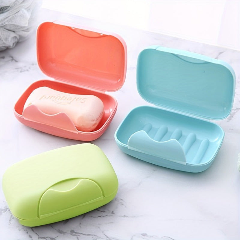 Get 2 Portable Travel Soap Dishes - Sturdy, Water-resistant Case with Locking Mechanism to Keep Soaps Safe and Dry while Traveling