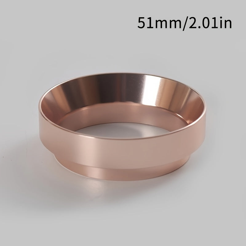 Durable Espresso Barista Tool: Aluminum Alloy Magnetic Round Ring Coffee Dosing Ring for 51mm, 53mm, and 58mm.