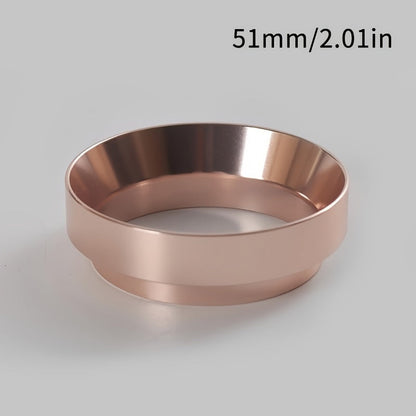 Durable Espresso Barista Tool: Aluminum Alloy Magnetic Round Ring Coffee Dosing Ring for 51mm, 53mm, and 58mm.