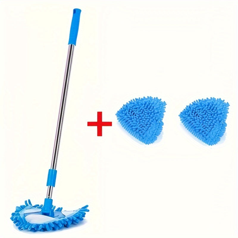 Mini Chenille Triangle Mop for Cleaning Walls, Ceilings, Car Tiles, and Floor Mats - Set of 3 to 4 pieces