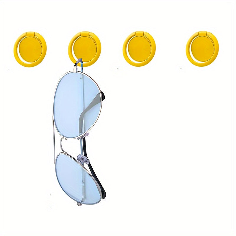 Wall mounted eyeglasses holder for display, organize and hang up to 4 pairs of glasses.