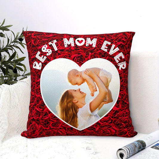 Customize a 45.72×45.72cm decorative short plush pillow cover as the perfect Mother's Day gift for Mom or Grandma. Personalize with a photo for a truly special present for the women in your life.