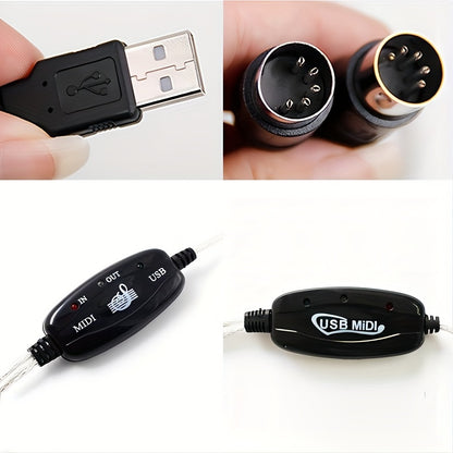 USB2.0 MIDI Editing Cable for electronic pianos