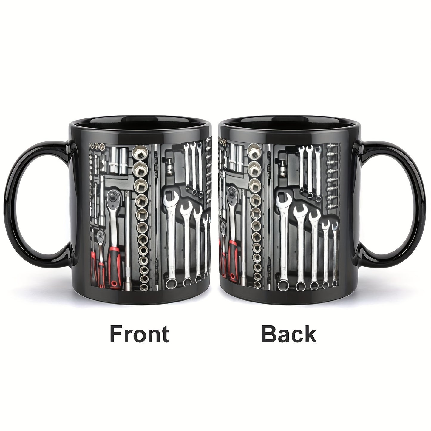 One 11oz Toolbox coffee mug, suitable for restaurants and cafes; can be a funny, motivational, inspirational birthday or party gift. Ideal for holiday decor and gifts.