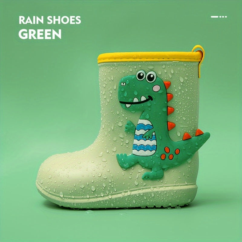 Fun Kids Rain Boots - Slip-Resistant Ankle Shoes with Dinosaur & Unicorn Designs, Perfect Year-Round