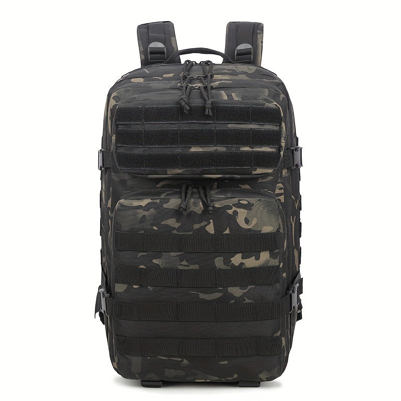 1pc YAKEDA 40L Sports Outdoor Backpack with MOLLE System, Waterproof Polyester, Zipper Closure, Padded Back, Durable Buckles, and Hydration Compatibility