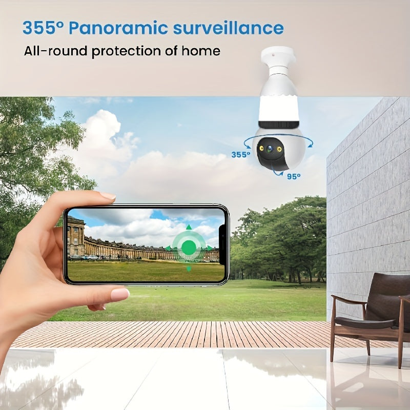 Experience the Teruhal Smart WiFi Bulb Camera with advanced features including Auto-Tracking, Full-Color Night Vision, and Two-Way Audio. Protect your home with High-Definition 1080P security for ultimate safety.